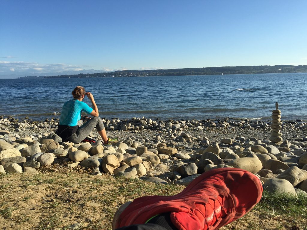 Wanderweg Seegang: Ankunft am Strand in Überlingen